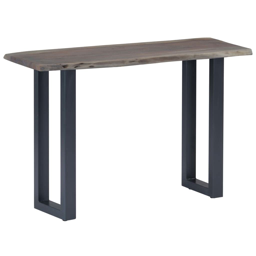 vidaXL Solid Acacia Wood and Powder-Coated Iron Console Table