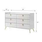 Acme Zeena 6-Drawer Wooden Dresser in White