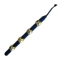 RRD Hanging Sleigh Bells for Door - 4 Brass Door Hanging Bell on Black Leather Strap - Multi-Purpose Jingle Bell Door Christmas 