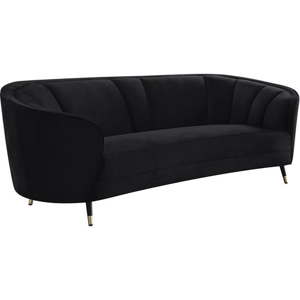 Acme Achim Velvet Upholstered Sofa in Black