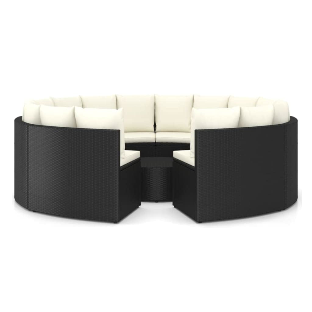 vidaXL Patio Dining Set 3 Piece Garden Outdoor Terrance Backyard Balcony Furniture Set Home Dining Dinner Table and Chairs Furniture Black