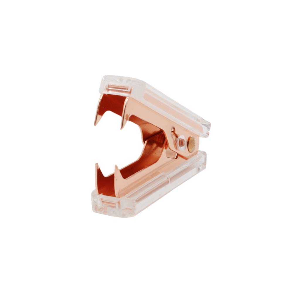 Clear Acrylic Rose Gold Staple Remover Dress Up Home | Office | School Desk Accessories (1)