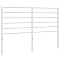 vidaXL 53.1" Black Metal Headboard - Robust, Powder-Coated Steel, Bed Header Features Excellent Back Support, Classic Bedroom Accessory
