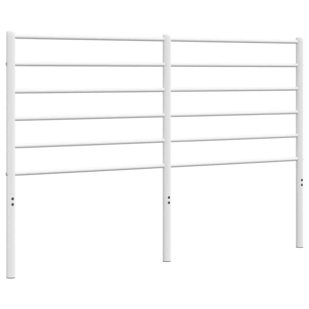 vidaXL 53.1" Black Metal Headboard - Robust, Powder-Coated Steel, Bed Header Features Excellent Back Support, Classic Bedroom Accessory
