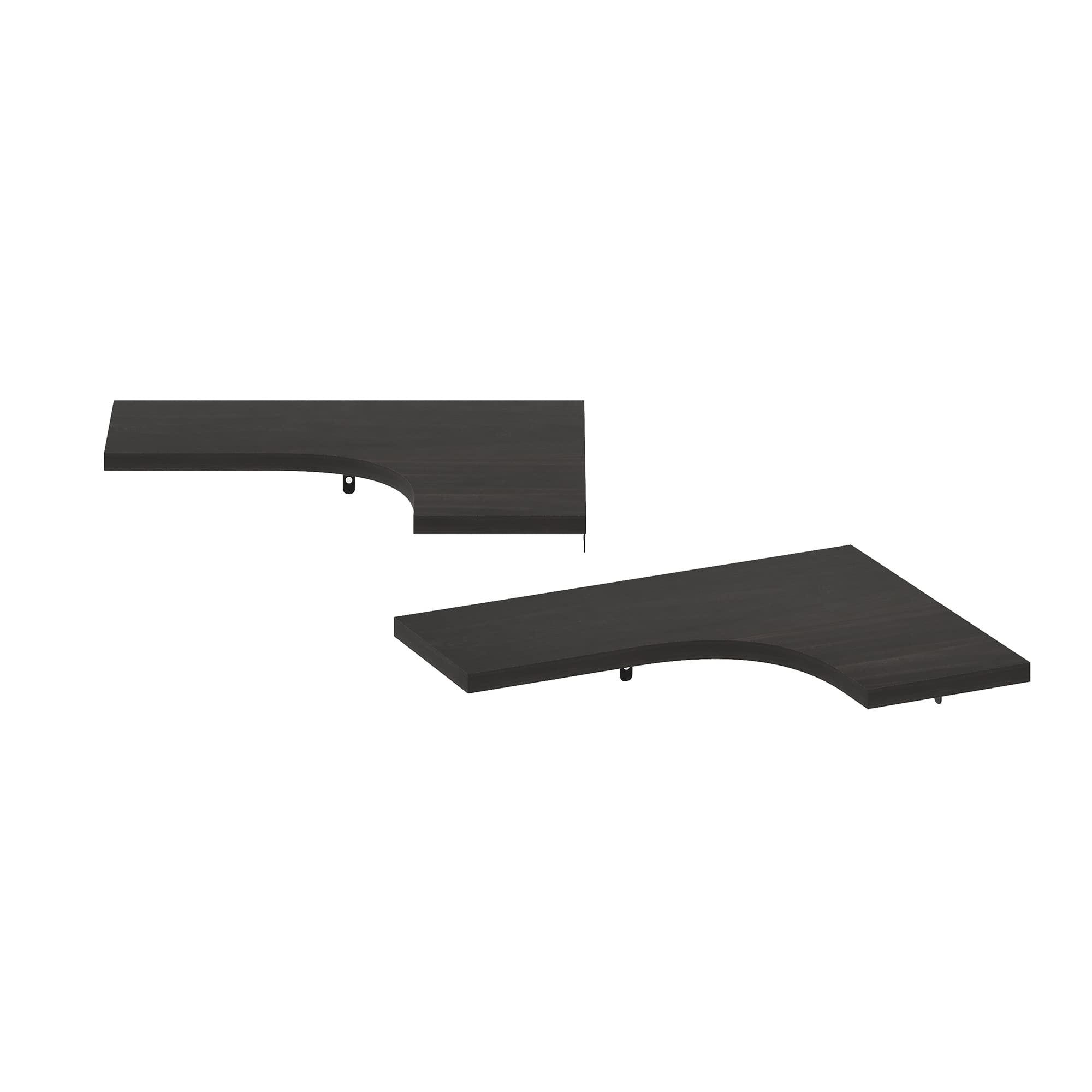 Furinno Rossi Wall Mounted Corner L-Shape Floating Display Shelves, Espresso