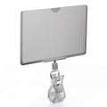 Store Fixtures Direct Rotating Clip On Pop Swivel Sign Holding Clamp With Card Protector For Hangrails Or Tubes - 3 Pack