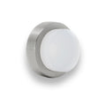 Evi | Wall/Handle Adhesive Doorstop | 0.9' X 0.55' | White Rubber | V2A Stainless Steel | Matte Finish | Includes Screw + Clam