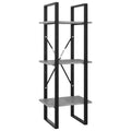 vidaXL 3-Tier Book Cabinet Concrete Gray 15.7x11.8x41.3 Chipboard