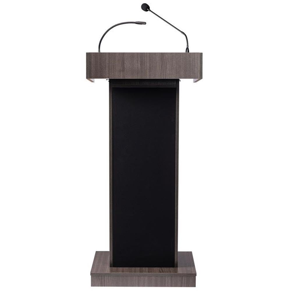 Oklahoma Sound Orator Series 40W Modern Wood Lecter in Ribbonwood Brown