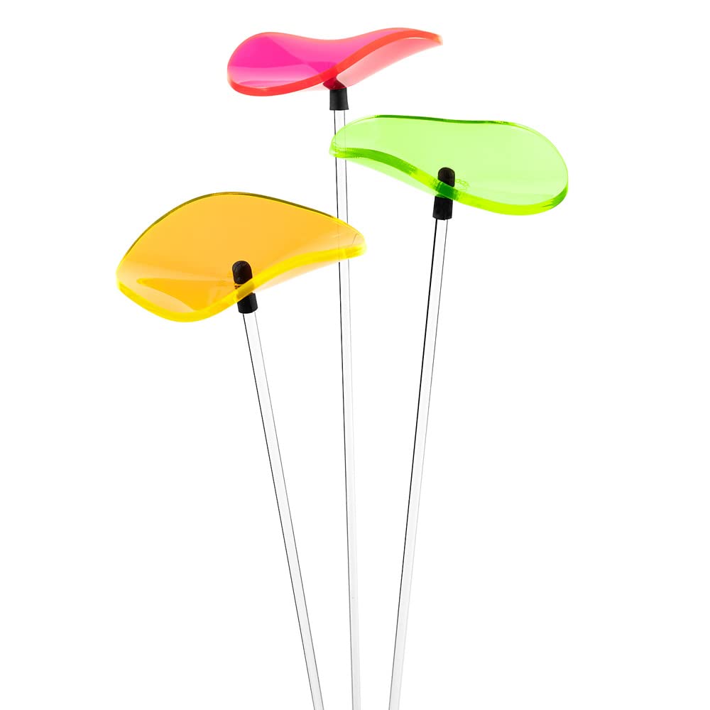 Cazador-Del-Sol Lucille - Small Corrugated Solar Sensors - Pack Of 3-3 Colours - 25 Cm Rods