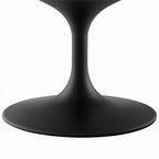 Modway Lippa Mid-Century Modern 48" Oval Coffee Table With Walnut Top and White Base