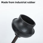 Gecious Toilet Plunger with Holder Metal Black