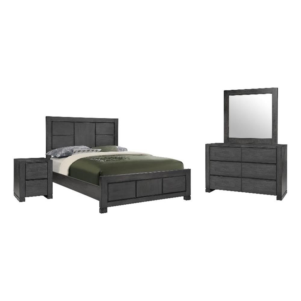 Coaster 224261Q-S4 Queen Bed 4 Pc Set, Grey