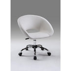 Creative Images Neos Collection Upholstered Pu Office Chair With Chrome Casters And Adjustable Height Gas Lift Capabilities, Black Brown
