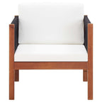 vidaXL Solid Acacia Wood Patio Chairs with Rope Design & Cushioned Seats - Set of Two Perfect for Outdoor Living Space