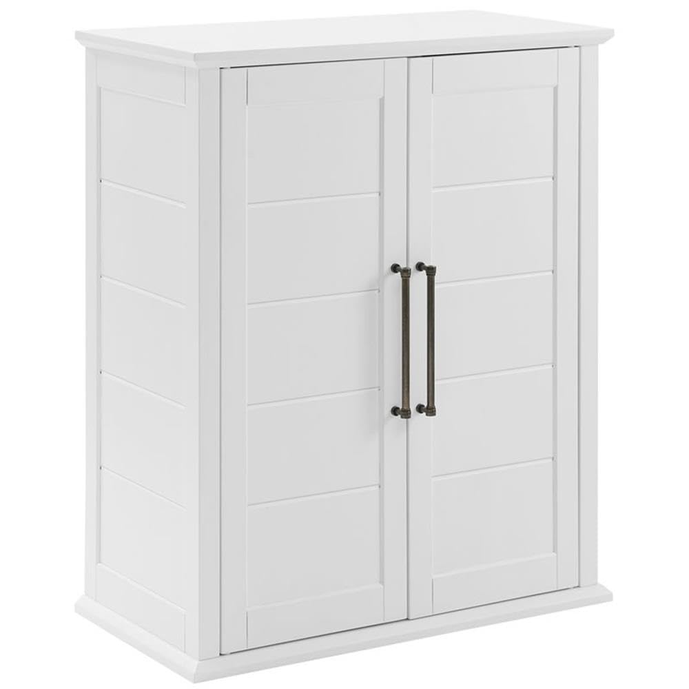 Crosley Furniture Bartlett Stackable Pantry Storage Cabinet with Shelves, Kitchen, Dining, or Laundry Room, White