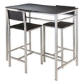 Ergode Hanley High Table Set | Chic & Functional | 42"W x 23.62"D Table | 38.03"H | 2 Stools - 15.35"W x 16.92"D x 37.56"H | 220 lbs Capacity | 57.65 lbs Weight