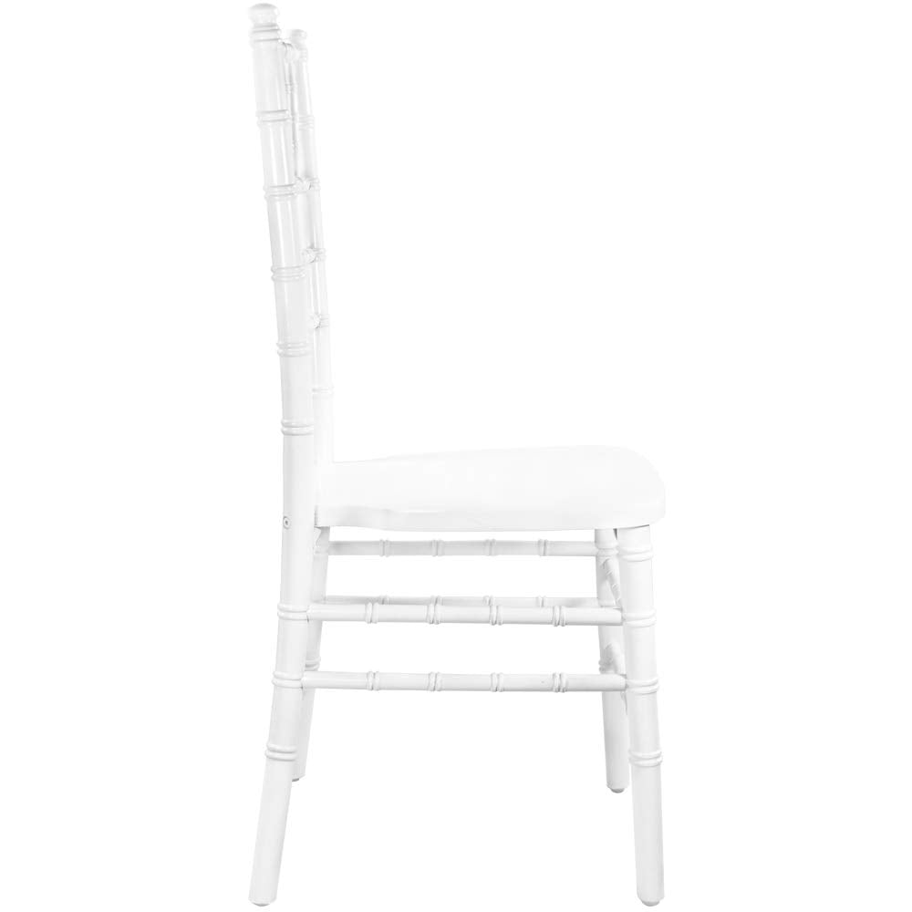 Flash Furniture Wood Chiavari Chairs, 18"L x 15.75"W x 36"H, White