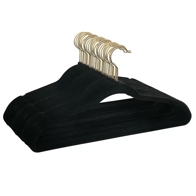 Sedlav NonSlip Velvet Clothing Hangers  30 Pack, Black  SpaceSaving Design for Better Homes & Gardens