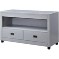 ACME Eleanor 2-Drawer Wooden Sofa Table with Compartment in Dove Gray