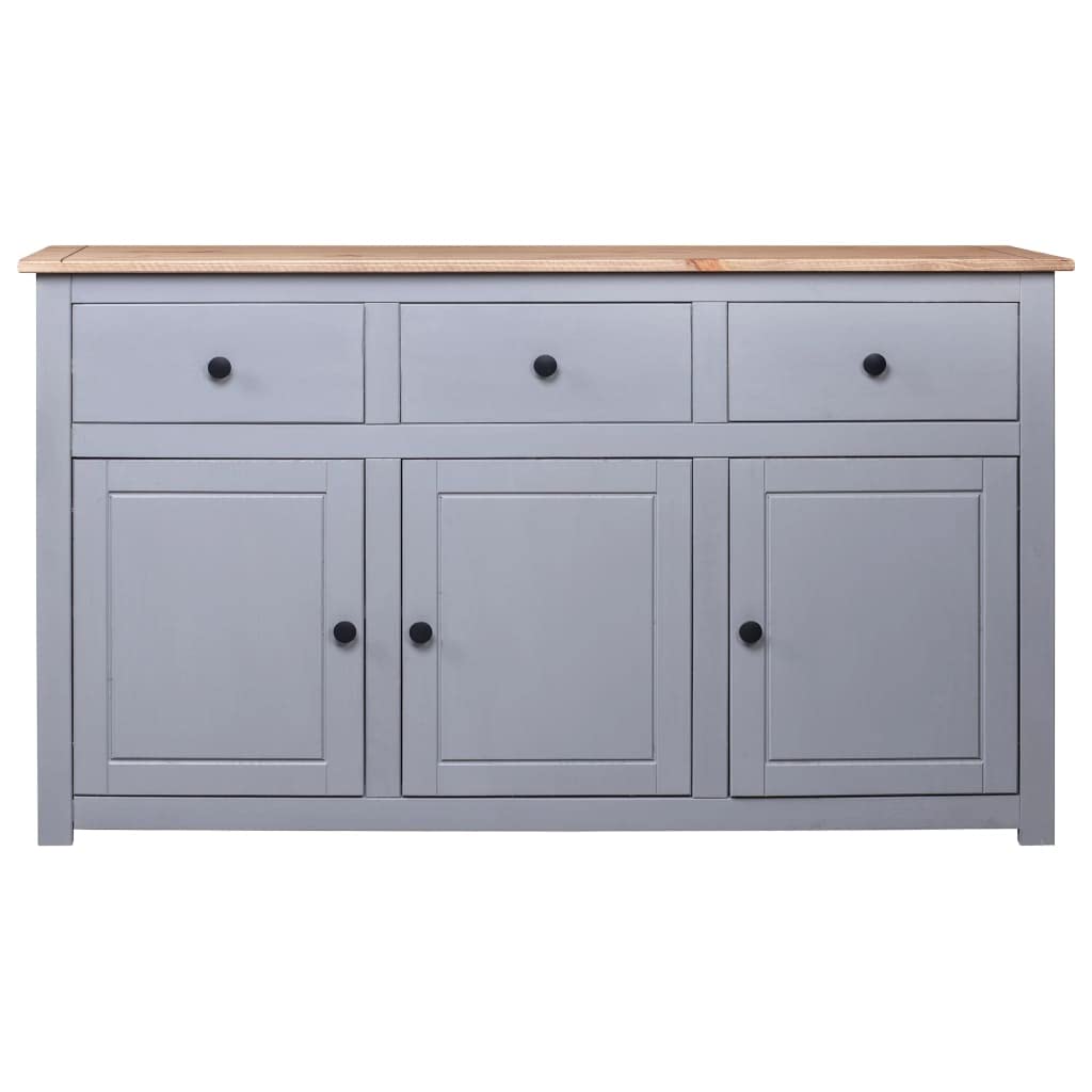 Sideboard Gray 53.1&quot;x15.7&quot;x31.5&quot; Solid Pinewood Panama Range