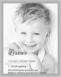 ArtToFrames 22x28 inch Chrome Stainless Steel Picture Frame, WOMFRBW26966-22x28