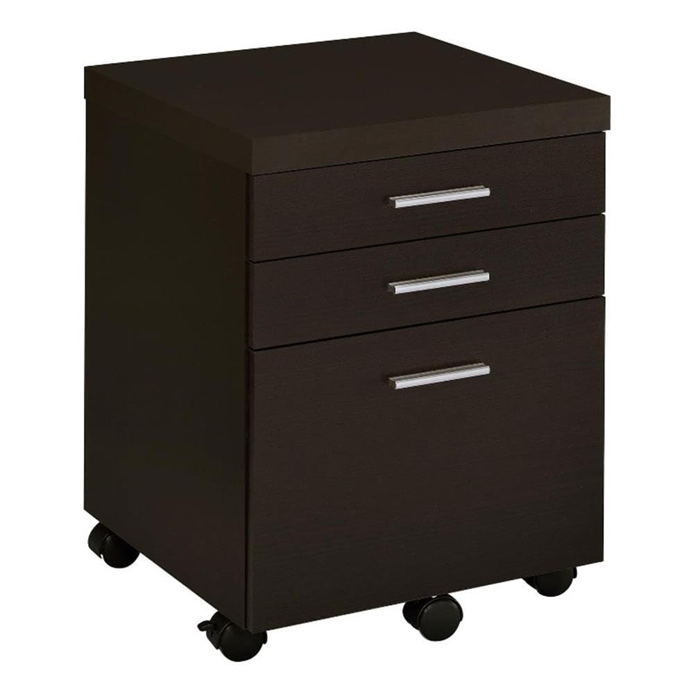 Skylar 3-drawer Mobile File Cabinet Cappuccino