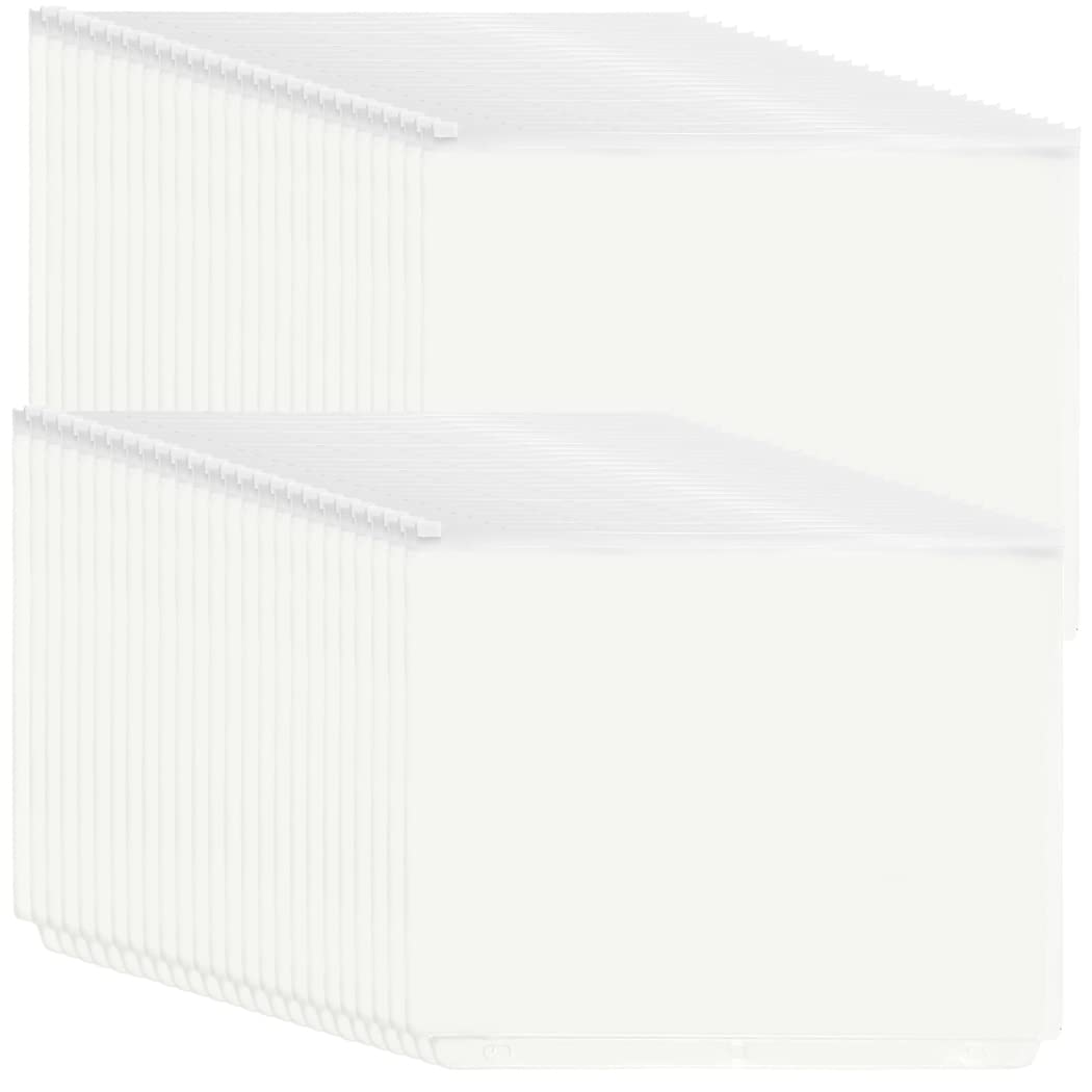 Yoeejob 3 Holes Clear Pvc Zipper Binder Pocket Insert Pages Letter Size, 8 1/2' X 11 Loose Leaf Binder Filing Storage Bags 50 P