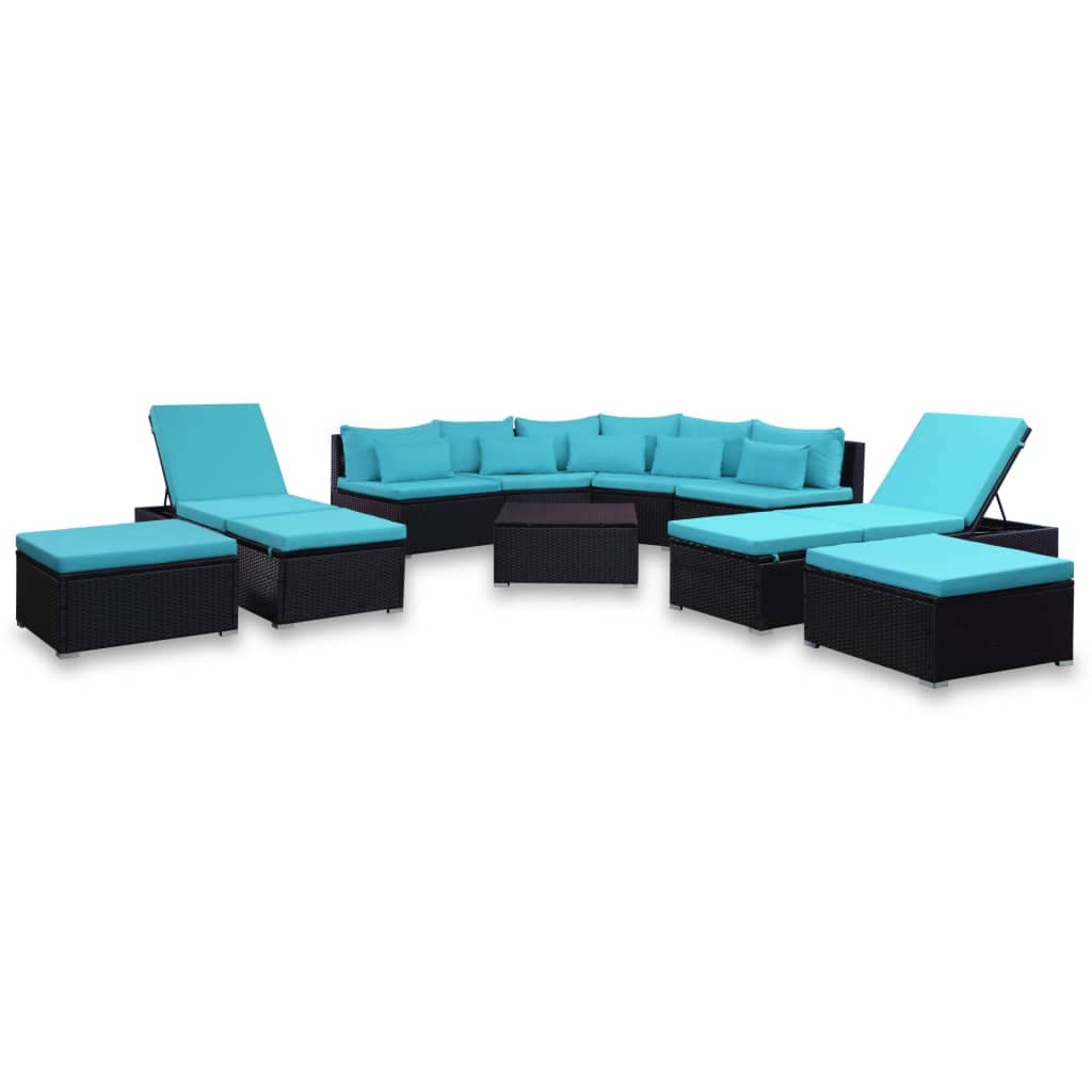 vidaXL 9-Piece Patio Garden Lounge Set - Thumbnail 5