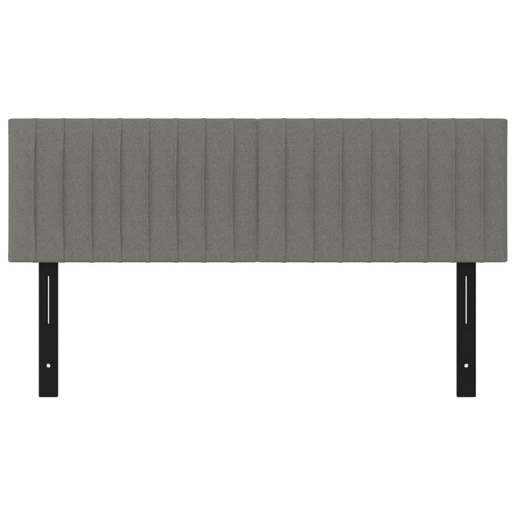 vidaXL Headboards 2 pcs Dark Gray 28.3"x2"x30.7"/34.6" Fabric