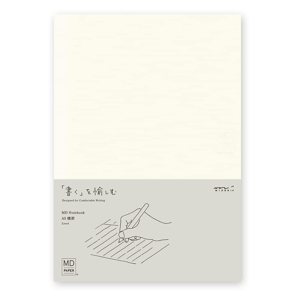Designphil 15294006 Midori Notebook, Md Notebook, A5, Horizontal Ruled A