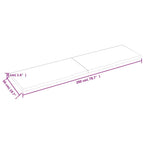 vidaXL Solid Oak Wood Wall Shelf, Light Brown with Live Edge, Versatile Usage as Cabinet or Table Top, 78.7"x 19.7"x 1.6"