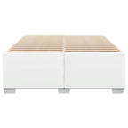vidaXL Queen Bed Frame White Faux Leather upholstered Bedstead Modern Bedroom Furniture 79.9"x60.2"x18.1"