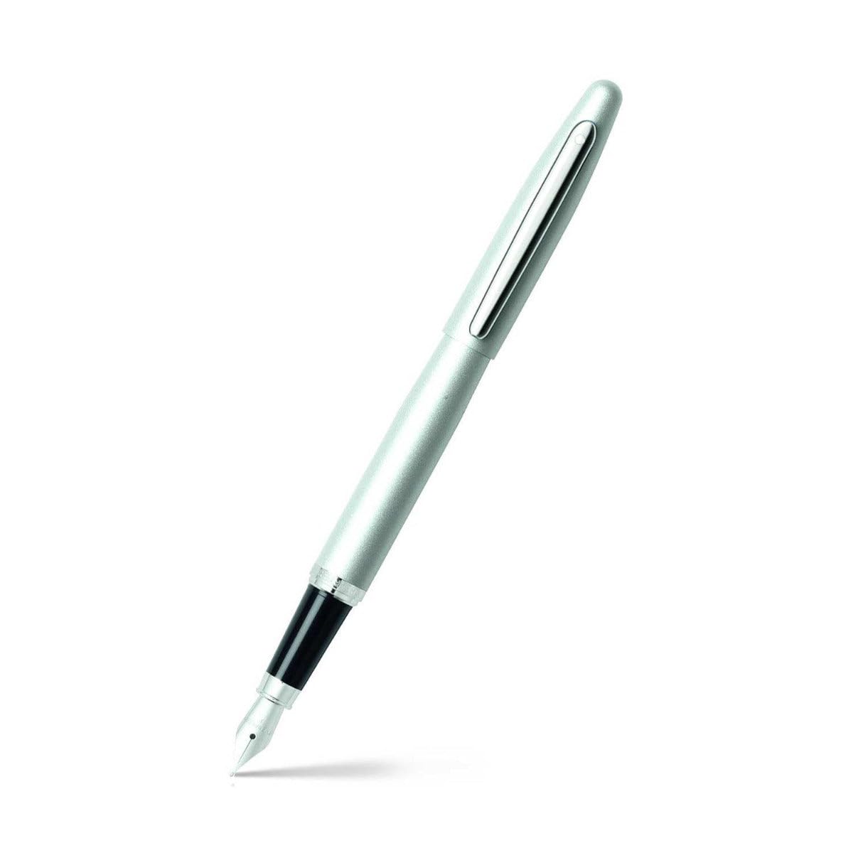 Sheaffer Vfm Strobe Silver Fountain Pen With Chrome Trim And Fine Nib