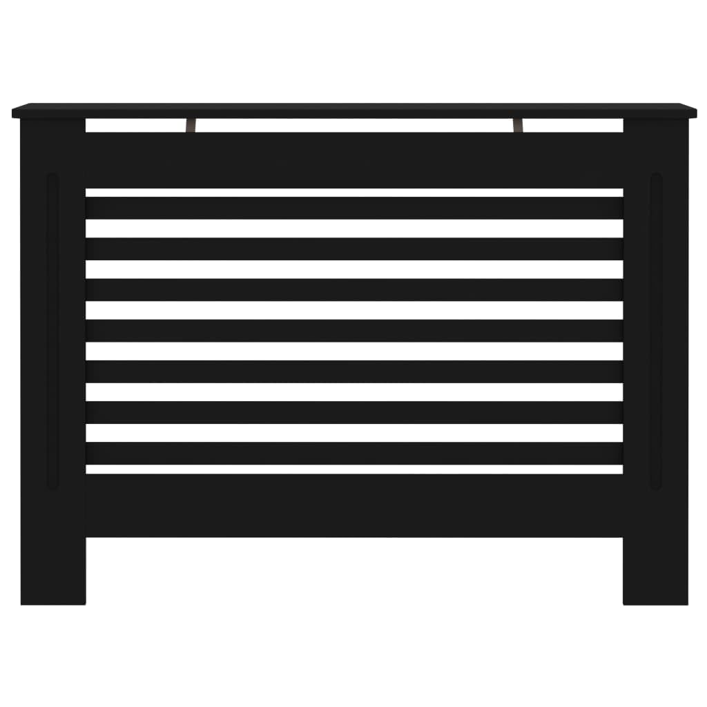 vidaXL Stylish and Durable MDF Radiator Cover in White - Practical Living Room Accessory with Modern Slatted Design and Extra Shelf Space, 30.7&quot;