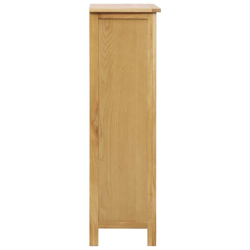 vidaXL Shoe Cabinet 29.9&quot;x14.6&quot;x41.3&quot; Solid Oak Wood