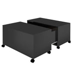 vidaXL Coffee Table High Gloss Black 29.5"x29.5"x15" Engineered Wood