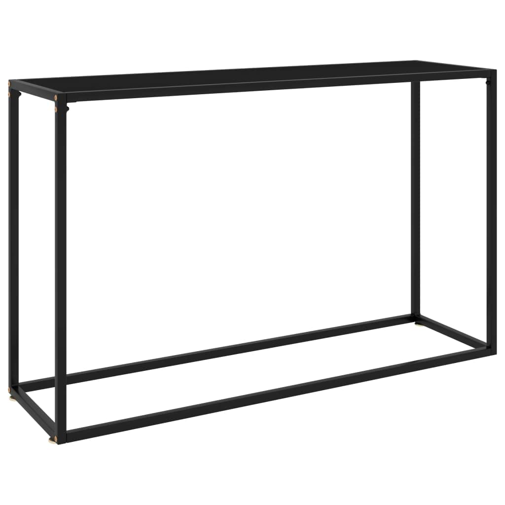 Console Table Black 47.2&quot;x13.8&quot;x29.5&quot; Tempered Glass