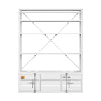 Acme Cargo Bookshelf & Ladder (TV Stand) in White