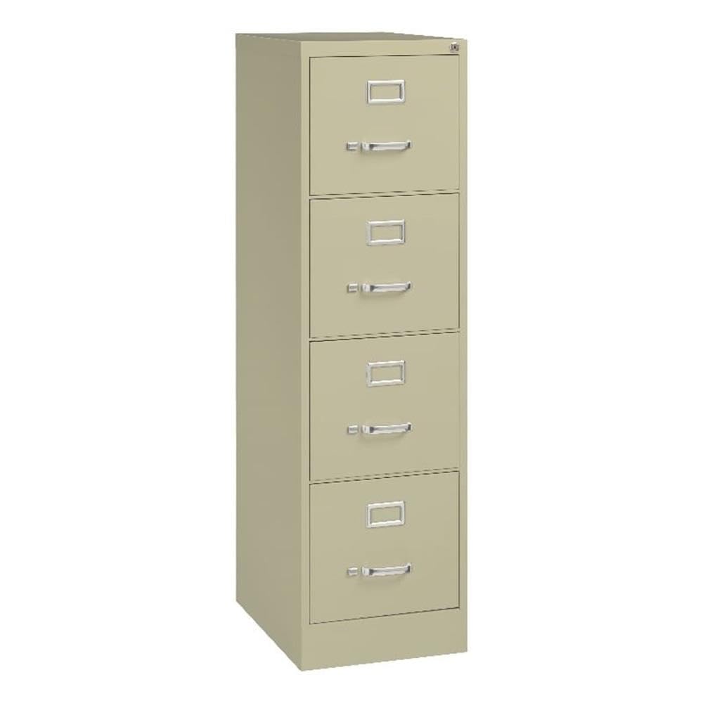 Lorell 4-Drawer Vertical File, 15 by 22 by 52, Putty