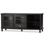 Baxton Studio TV838071-Embosse Television-Stands, Grey/Dark Brown