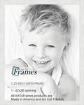 ArtToFrames 22x28 Inch White Picture Frame, This 1.25 Custom Poster Frame is Satin White Frame, for Your Art or Photos, WOMFRBW2