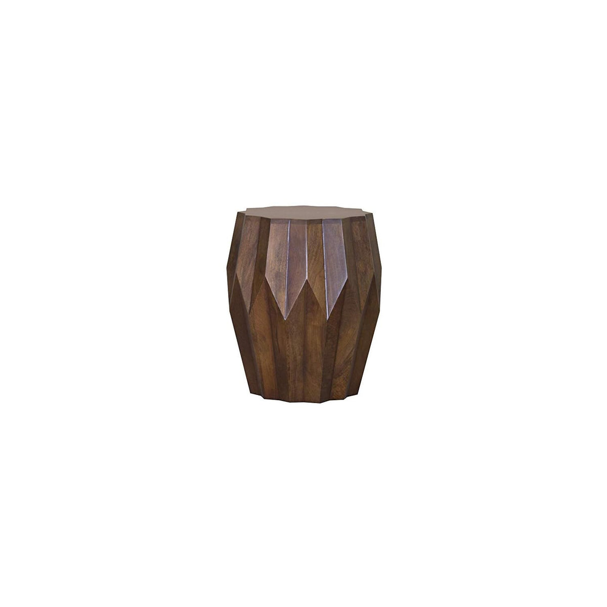 HomeRoots 22' Deep Brown and Dark Brown Solid Wood End Table