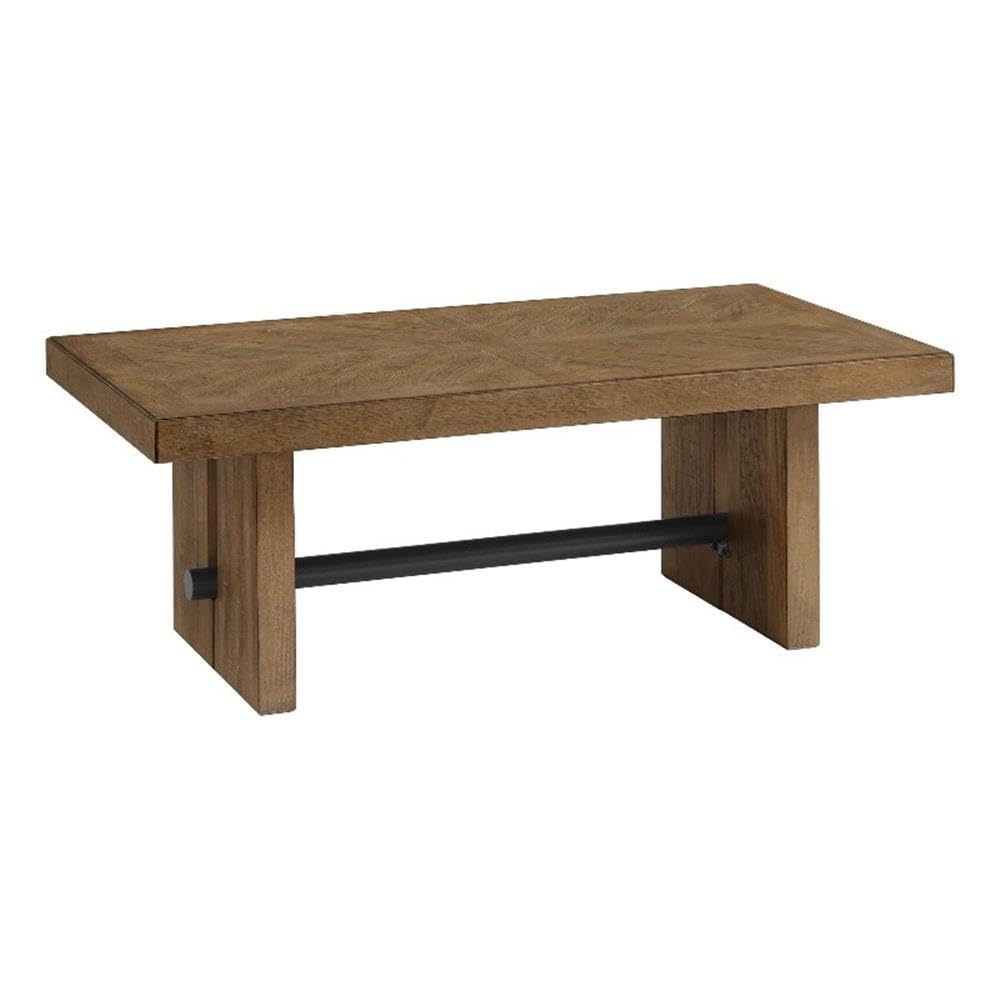 Intercon Landmark Cocktail Table with 2 Legs, Weathered Oak Furniture