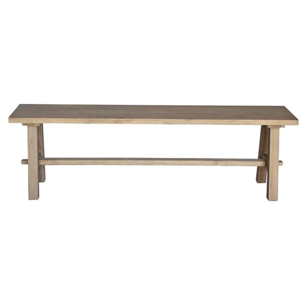 New Pacific Direct Bedford 59" Dining Bench, Brushed Smoke