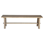 New Pacific Direct Bedford 59" Dining Bench, Brushed Smoke