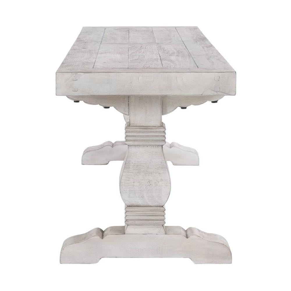 Kosas Home Quincy 66&Quot; Transitional Solid Pine Wood Bench In Nordic Ivory