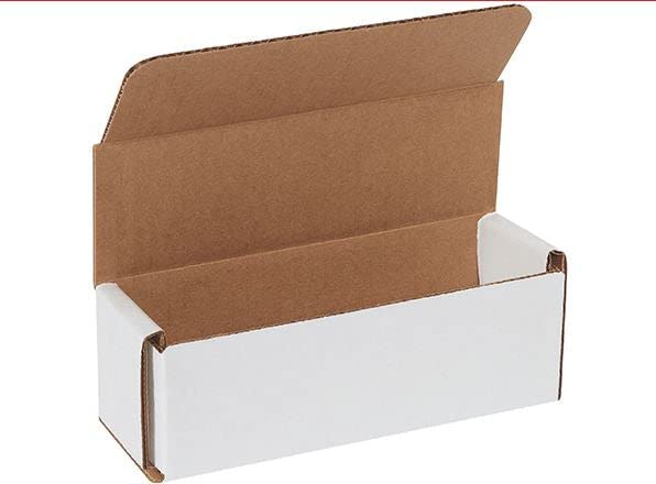 Secure Seal Shipping Boxes - 6X2X2' Mailers - White Foldable Corrugated Cardboard Packaging For Mailing, Moving, Storage, And O
