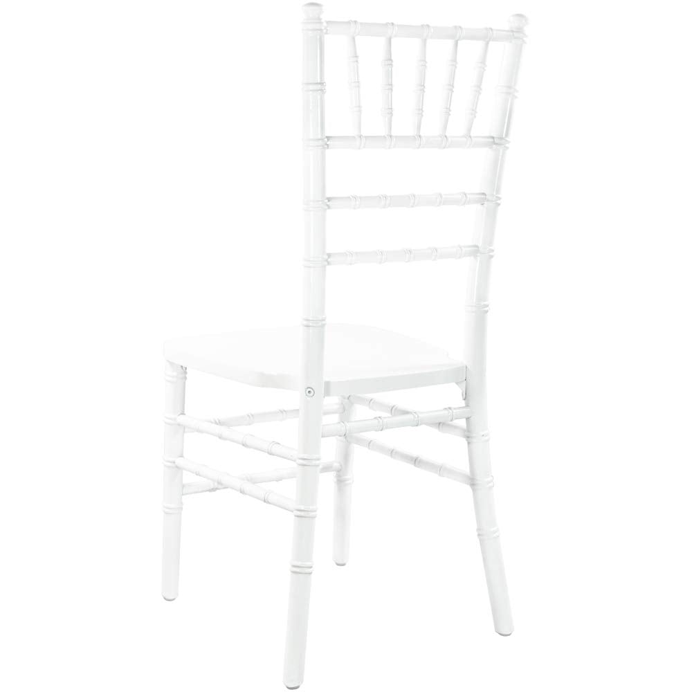 Flash Furniture Wood Chiavari Chairs, 18&quot;L x 15.75&quot;W x 36&quot;H, White