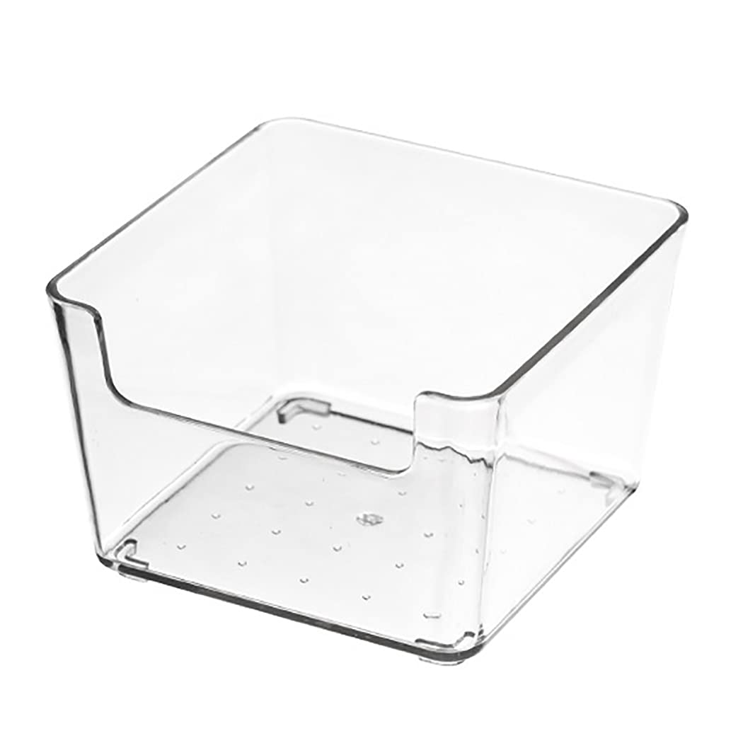 Sallady Kitchen Desk Drawer Organizer Transparent Clear Large Capacity Drawer Storage Bin Vanity Drawer Tray Container Divider B